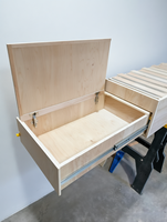 Lit pliant moderne en bois massif avec compartiment de rangement pour le camping en voiture OEM/ODM