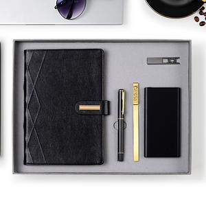 Coffret cadeau d'entreprise 2025, ensemble promotionnel de luxe, carnet A5, stylo signature, couleur et logo personnalisés, boîte cadeau pour hommes - Product Image 3