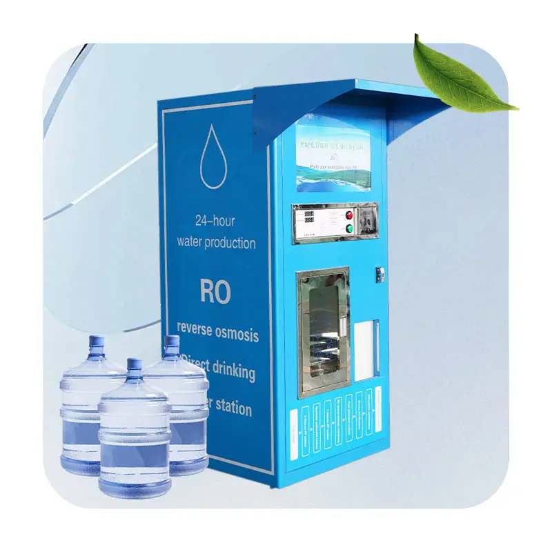 Roシステムフィルターと正面玄関オープンデザインのコイン式水自動販売機