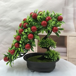 Yiyi 24cm Plantas decorativas de imitación Plantas artificiales pequeñas bonsái <span class=keywords><strong>con</strong></span> frutas - Product Image 2