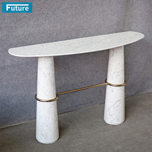 Modern Design 100% Natural Stone Carrara White <b>Marble</b> <b>Console</b> <b>Table</b> Home Furniture for Hotel Villa Apartment Entrance Entryway - Product Image 1