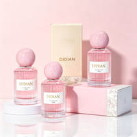 Botol Parfum Kaca Kosong Bergaris Embun Beku 30ml/50ml/100ml dengan Tutup Resin dan Semprotan Kabut Halus