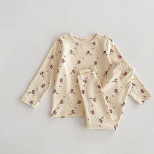 Ensemble <span class=keywords><strong>pyjama</strong></span> respirant à manches longues et pantalon long pour enfants, imprimé animal, vêtements de nuit doux pour filles et garçons, usage domestique - Product Image 1