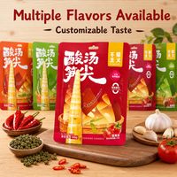 160g Solid 70% Pouch Sour Broth Pickled Bamboo Shoot Tips Stand-up Bag Crisp Food OEM ODM
