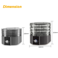 Professionele industriële dehydrator voor voedsel, elektrische dehydrator - voedseldroger, fruitdroger, groentedroger