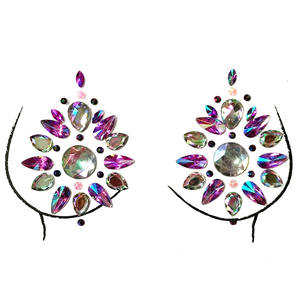 Primavera e autunno nuova pasta di diamanti acrilici arte carnevale festa di cristallo toppa seno nudo reggiseno adesivo copri <span class=keywords><strong>capezzolo</strong></span> decorativo - Product Image 1