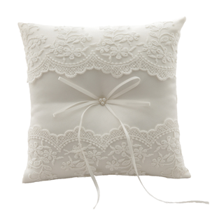 Coussin de mariage en tissu ivoire pour porte-alliances, amovible et lavable, style européen et américain, vente en gros - Product Image 1
