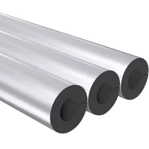 Funas - Tubo de isolamento de alumínio expansível resistente ao calor, tubo retardador de fogo, espuma de poliolefina, tubo de borracha de espuma de ligação cruzada