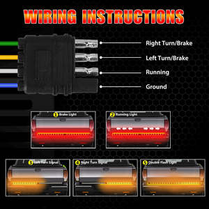 Accessoires pour camions, barre lumineuse pour pick-up, bande lumineuse multifonction arrière de 60/48 pouces avec clignotants et feux de freinage - Product Image 3