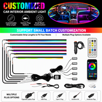 Kit d'éclairage LED d'ambiance intérieur pour voiture personnalisable, faisceau de câbles en acrylique, décoration, prise en charge du logo personnalisé, options de kit, fournisseur OEM
