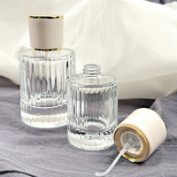 Flacons de parfum 30ml 50ml 100ml en verre transparent personnalisés vides avec emballage boîte