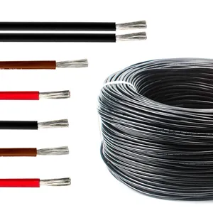 Cable PV negro de 8 AWG y 1000 voltios para una transmisión de energía eficiente