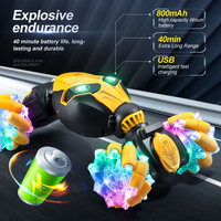 Voiture télécommandée la plus vendue avec lumières, montre à détection gestuelle, voiture RC acrobatique à 360° pour enfants, jouet radiocommandé