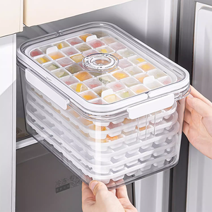 Xách Tay Băng hộp 24/48 lưới ICE <span class=keywords><strong>CUBE</strong></span> làm tank nhựa thực phẩm lưu trữ <span class=keywords><strong>container</strong></span> Multilayer Ice <span class=keywords><strong>Cube</strong></span> Khay hộp - Product Image 5