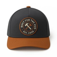 Sombrero de algodón de dos tonos de cinco paneles de alta calidad personalizado al por mayor, gorra de béisbol para deportes al aire libre para hombres y mujeres con logotipo bordado personalizado