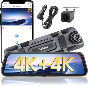 Caméra de tableau de bord pour voiture avec écran tactile double objectif 9,66 pouces 4K+4K, <span class=keywords><strong>rétroviseur</strong></span> de voiture, boîte noire, caméra de <span class=keywords><strong>rétroviseur</strong></span>, dashcam pour voiture - Product Image 1