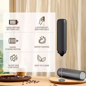 Rechargeable Milk Frother With Sleeve <b>Coffee</b> Frother Handheld Foam <b>Maker</b> <b>Coffee</b> Tool - Product Image 3