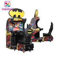 Simulateur de conduite de voiture vidéo Funspace, machine de jeu d'arcade de course de voiture Bat Man à pièces