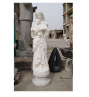 Église religieuse classique grandeur nature Statue religieuse catholique marbre vierge marie et bébé jésus Sculpture