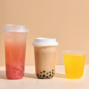 Customizable Disposable Food Grade PP High Clear 360ml 500ml 700ml UV Printed U Shaped <b>Cups</b> for <b>Cold</b> Beer Milk Tea Coffee Sauce - Product Image 2