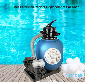 Matériel de filtre de <span class=keywords><strong>poche</strong></span> de 3 microns, boules de fibres biologiques en polyester pour aquarium - Product Image 2