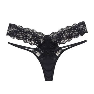 022 Lingerie sexy de style européen et américain, culotte transparente en dentelle sexy pour femmes, string taille basse - Product Image 5