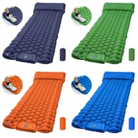 Matelas de tente gonflable ultra-léger et portable avec repose-pieds, coussin de couchage imperméable pour le camping en plein air, tapis de pique-nique