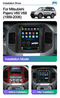 9.7 "écran Vertical Android voiture Audio pour Mitsubishi Pajero V73 2004-2011gps Navigation Double DIN miroir liens