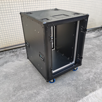 Kkmark 19 ''8u 10u 12u 14u 16u Rack de stockage roulant Amplificateur Amplificateur Road Shock Mount Road Ready Flight Cases avec portes à charnière latérale