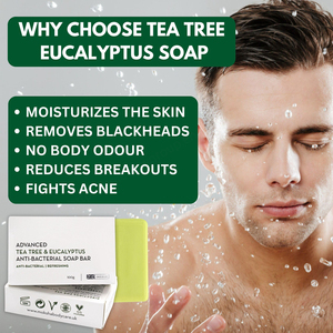 Custom 100g Organic Vegan Tea Tree & Eucalyptus <b>Soap</b> <b>Bar</b> Solid <b>Antibacterial</b> Travel Size with Oil Control Feature - Product Image 3