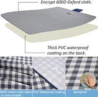 Tapis de pique-nique pliable portable, imperméable et doux avec poignée de transport pour toutes les saisons, plage, camping, voyage