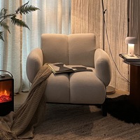 Fauteuil simple de style crème français, fauteuil d'appoint rétro pour salon et balcon, fauteuil inclinable