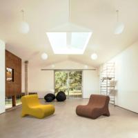 Ensemble de canapés modulaires modernes avec un design incurvé et une revêtement en tissu pour bureau, salon, hôtel, espaces publics