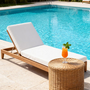 Chaises longues en bois <span class=keywords><strong>de</strong></span> <span class=keywords><strong>teck</strong></span> <span class=keywords><strong>Salon</strong></span> d'extérieur Chaise longue <span class=keywords><strong>de</strong></span> <span class=keywords><strong>jardin</strong></span> - Product Image 4