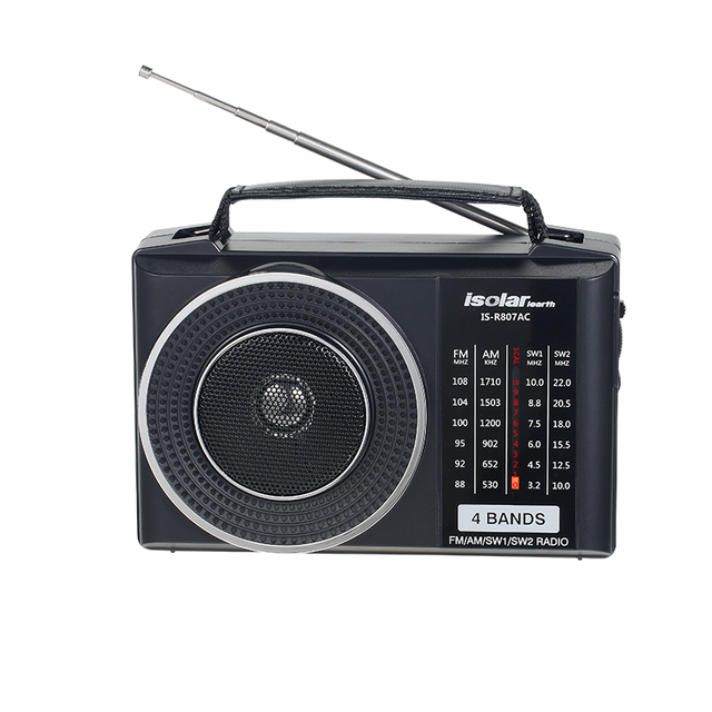 High Sensitive Portable Sw Mw Fm Multi-band Radio with Earphone Jack and Portable Leather Strip