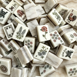 Fast Delivery from US Warehouse: Custom White American Mahjong <b>Set</b> (160 Tiles) – Hand-Painted Acrylic, Foldable, Modern Luxury G - Product Image 3