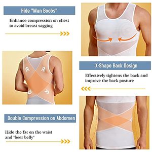 Corsetto Modellante Senza Cuciture Traspirante per <span class=keywords><strong>Uomo</strong></span>, Guaina <span class=keywords><strong>Contenitiva</strong></span> per la Vita, Shapewear in Maglia, Fascia Dimagrante per la Pancia, Gilet Modellante - Product Image 5