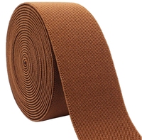 Hongyi Heavy Stretch Haute Élasticité Polyester Marron Bande Élastique Bobine pour Couture Pantalon Ceinture Bretelles Artisanat DIY Projets