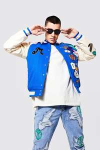 أفضل المنتجات مبيعًا DCY جاكيت رجالي بشعار مخصص ، جاكيت ليترمان جلد مخصص للرجال ، عالي الجودة - Product Image 4