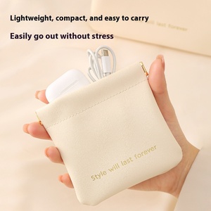 लिपस्टिक कॉस्मेटिक चार्जर के लिए यात्रा लिविंग रूम के लिए पोर्टेबल डेटा केबल सॉर्टिंग बैग स्वचालित समापन भंडारण भंडारण-कॉस्मेटिक बैग - Product Image 3