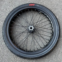 Kit de conversion de roues Light Bee X LBX Supermoto, jante noire de 17 pouces, 36 rayons, pneu de route CST