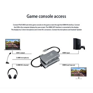 การ์ดจับภาพวิดีโอ4K,1080P 30Fps Full Hd USB บันทึกการจับภาพวิดีโอสำหรับกล้องบันทึกเกม Apparaat Voor Pc <span class=keywords><strong>Mac</strong></span> <span class=keywords><strong>Os</strong></span> - Product Image 6