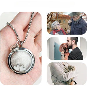 Collar Conmemorativo <span class=keywords><strong>de</strong></span> Acero Inoxidable para Mascotas, para Guardar Dientes y Pelo, Ecológico, para Uso en Exteriores, Colgante <span class=keywords><strong>de</strong></span> Corazón para Perro, Abrible, DIY - Product Image 5