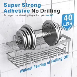 5-Pack Rustproof Stainless Steel <b>Shower</b> Caddy No Drill Adhesive Bathroom Organizer with Large Capacity, Spacious <b>Shower</b> <b>Shelves</b> - Product Image 4