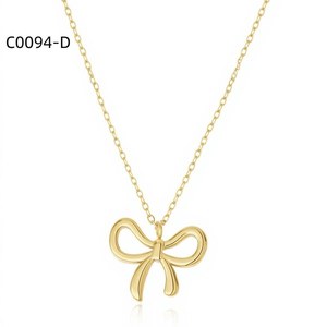 เอมี่ เอมี่ โบว์น็อตสร้อยคอจี้เงินสเตอร์ลิงชุบสแตนเลสผู้หญิงของขวัญทุกวันเครื่องประดับ C0094 - Product Image 2