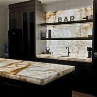 Dalles d'onyx blanc Fabrication d'usine Marbre blanc poli Onyx de luxe