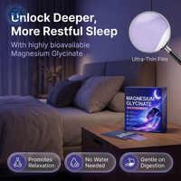 Bandes buccales de complexe de glycinate de magnésium à marque privée, film dissolvant pour la relaxation, le calme et le sommeil, soulagement des crampes musculaires