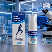 Spray analgésique à base de plantes Enokon, fabricant OEM ODM, étiquette privée, 30 ml, certifié ISO, soins de santé, soins du corps, articulations et muscles