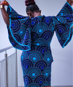 Offre Spéciale Usine Papillon Crayon Ankara Robe Ankara Robe Pour femmes africaines Imprimer <span class=keywords><strong>Tunique</strong></span> Vêtements meilleur prix - Product Image 2