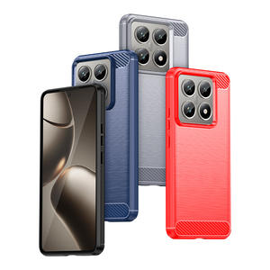 Para Redmi Note 13 Pro, funda de teléfono con patrón de <span class=keywords><strong>fibra</strong></span> de carbono para Xiaomi 14 Pro Note 13, funda protectora de teléfono de TPU cepillado en Stock - Product Image 2